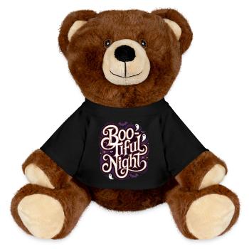 Boo-Tiful Nuit Halloween Effrayant Drôle - Nounours RecycelBär® marron - noir - Devant