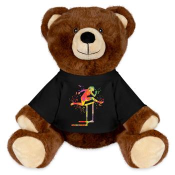 Course de haies Course d’obstacles Courses de haies pour enfants - Nounours RecycelBär® marron - noir - Devant