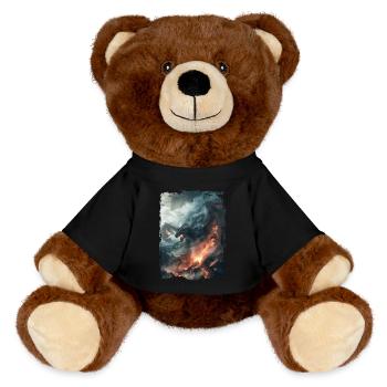 Cerf-volant - Nounours RecycelBär® marron - noir - Devant