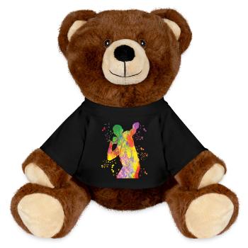 Shot Putter Colorsplash Shot Put - MiniFeet® RecycelBär® Teddy Bear Brown - black - Front