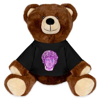 Ancient God Greek Mediocretes Mythology - MiniFeet® RecycelBär® Teddy Bear Brown - black - Front
