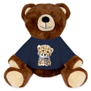 Cheetah - MiniFeet® RecycelBär® Teddy Bear Brown - french navy - Front