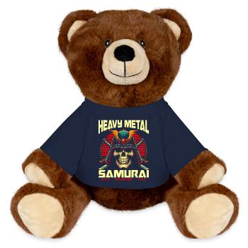 Samouraï de métal lourd Guerrier d’acier féroce - Nounours RecycelBär® marron - bleu marine - Devant