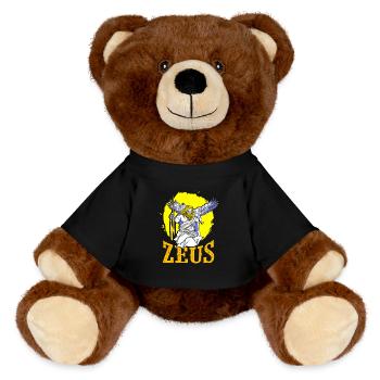 Zeus Goddess Greek Mythology - MiniFeet® RecycelBär® Teddy Bear Brown - black - Front