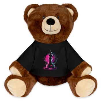 Chess piece steampunk look - MiniFeet® RecycelBär® Teddy Bear Brown - black - Front