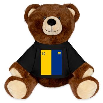 Kolumbien Colombia Medellin Urlaub Bogota Cali - MiniFeet® RecycelBär® Braun - Schwarz - Vorne