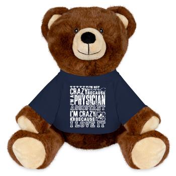 Physician Assistant Crazy Physician Assistant - MiniFeet® RecycelBär® Teddy Bear Brown - french navy - Front