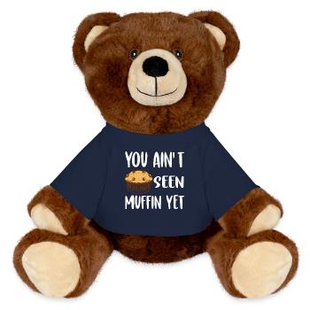 Cupcake que vous n’avez pas encore vu Muffin Muffin - Nounours RecycelBär® marron - bleu marine - Devant