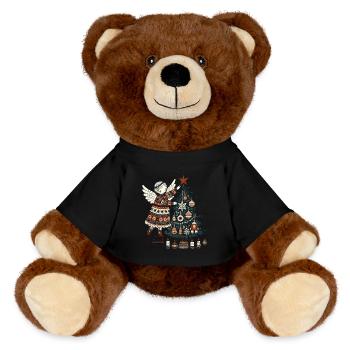 Weihnachtlicher Engel Im Skandinavischen - MiniFeet® RecycelBär® Braun - Schwarz - Vorne