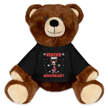 Duck Reindeer was sold out Christmas - MiniFeet® RecycelBär® Teddy Bear Brown - black - Front