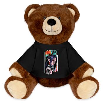 Cyborg Oni kanji - Nounours RecycelBär® marron - noir - Devant