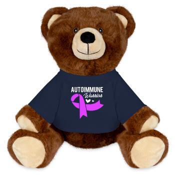 Autoimmune disease - MiniFeet® RecycelBär® Teddy Bear Brown - french navy - Front