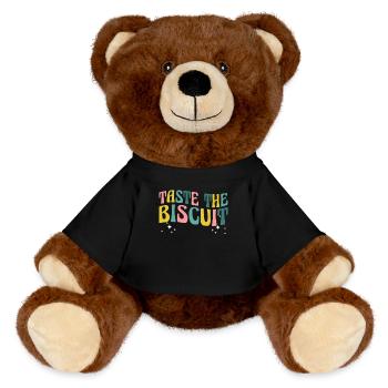 Schmecke den Keks Schmecke die Güte - MiniFeet® RecycelBär® Braun - Schwarz - Vorne