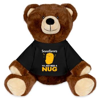 Chicken Nuggets - MiniFeet® RecycelBär® Teddy Bear Brown - black - Front