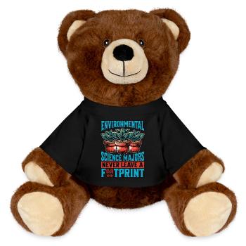 Environmental Science Majors Environmentalist - MiniFeet® RecycelBär® Teddy Bear Brown - black - Front