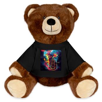 Tuba - MiniFeet® RecycelBär® Teddy Bear Brown - black - Front