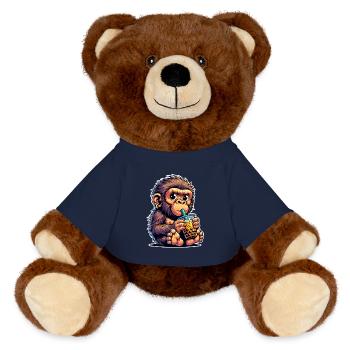 Neandertaler Bubble Tea - MiniFeet® RecycelBär® Braun - French Navy - Vorne