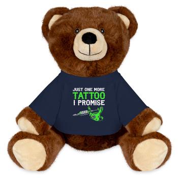 Tattoo Künstler Tätowierer Tätowiert Tätowierung - MiniFeet® RecycelBär® Braun - French Navy - Vorne