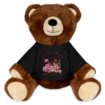 I Got A Heart Like A Truck - MiniFeet® RecycelBär® Teddy Bear Brown - black - Front