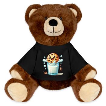 Merry biscuit in a frosted glass Christmas - MiniFeet® RecycelBär® Teddy Bear Brown - black - Front
