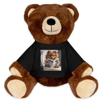 Zwergspitz - MiniFeet® RecycelBär® Braun - Schwarz - Vorne