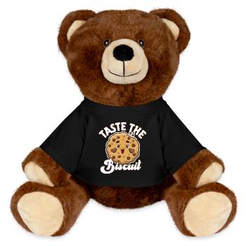 Probieren Sie den Keks Probieren Sie die Güte - MiniFeet® RecycelBär® Braun - Schwarz - Vorne
