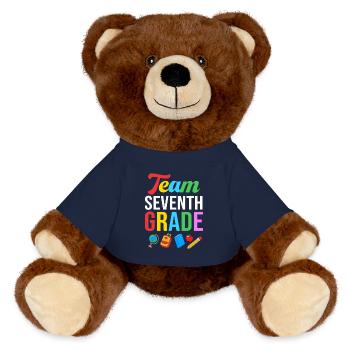 7. Klasse - MiniFeet® RecycelBär® Braun - French Navy - Vorne