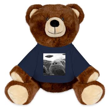 Walross - MiniFeet® RecycelBär® Braun - French Navy - Vorne