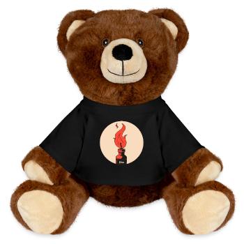 La flamme de la liberté - Nounours RecycelBär® marron - noir - Devant