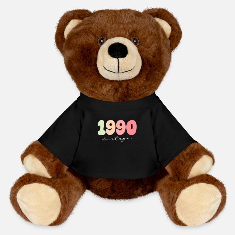 Anniversaire Année de naissance 1990 - Nounours RecycelBär® marron - noir
