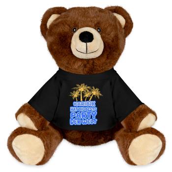 Vacances Caraïbes - Nounours RecycelBär® marron - noir - Devant