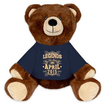 April 2015 Geburtstag Legende - MiniFeet® RecycelBär® Braun - French Navy - Vorne