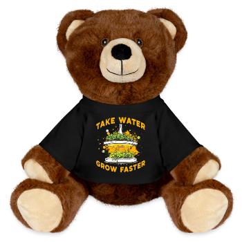 Wasser schneller wachsen lassen - MiniFeet® RecycelBär® Braun - Schwarz - Vorne