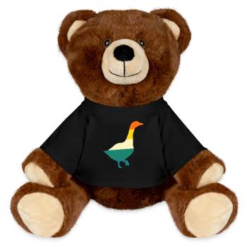 Gans - MiniFeet® RecycelBär® Braun - Schwarz - Vorne