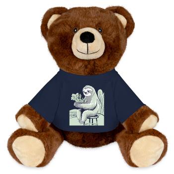Détente paresseux Délice végétarien végétalien - Nounours RecycelBär® marron - bleu marine - Devant