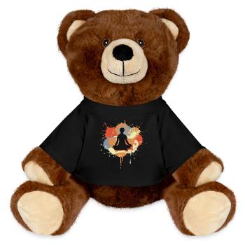 Yoga - MiniFeet® RecycelBär® Teddy Bear Brown - black - Front