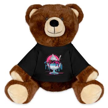 cream sundae Retrowave - MiniFeet® RecycelBär® Teddy Bear Brown - black - Front
