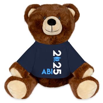 ABITUR 2025 ABI Geschafft Abiturient Lustiges - MiniFeet® RecycelBär® Braun - French Navy - Vorne