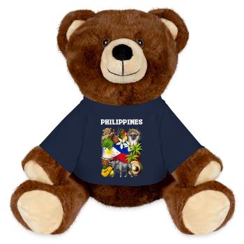 Philippines - Nounours RecycelBär® marron - bleu marine - Devant