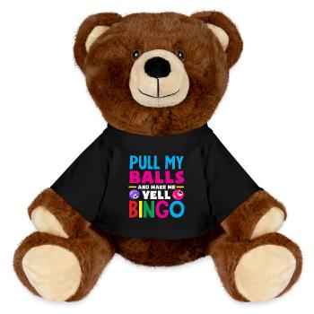 Tire mes boules Let Me Call Bingo Bingo - Nounours RecycelBär® marron - noir - Devant