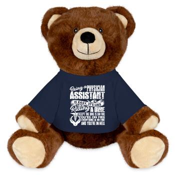 Being A Physician Assistant Is Easy - MiniFeet® RecycelBär® Teddy Bear Brown - french navy - Front