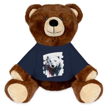 Polar Bear Graffiti Sprayer - MiniFeet® RecycelBär® Teddy Bear Brown - french navy - Front