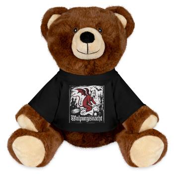 Hexen Walpurgisnacht Fliegender Dämon Mit Schloss - MiniFeet® RecycelBär® Braun - Schwarz - Vorne
