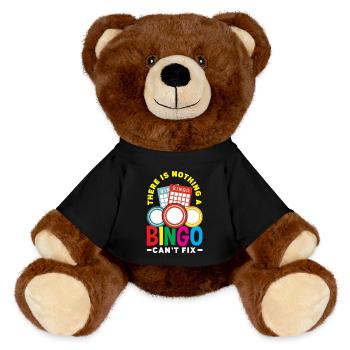 Le bingo peut tout arranger amusant - Nounours RecycelBär® marron - noir - Devant