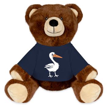 Storch - MiniFeet® RecycelBär® Braun - French Navy - Vorne