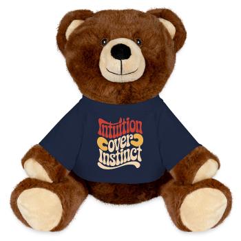 L’intuition plutôt que l’instinct Inspirant - Nounours RecycelBär® marron - bleu marine - Devant