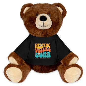 Speech Therapy Helping Voices Soar Physiotherapist - MiniFeet® RecycelBär® Teddy Bear Brown - black - Front