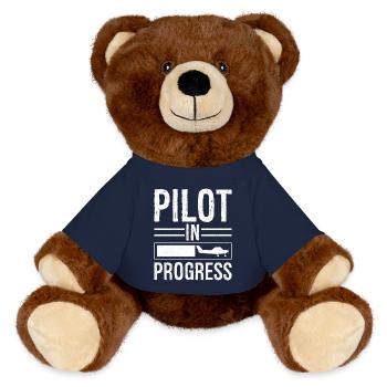 Pilot In progress - MiniFeet® RecycelBär® Teddy Bear Brown - french navy - Front