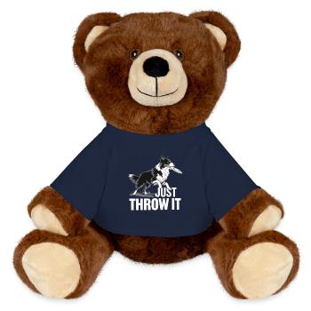 Il suffit de le lancer Frisbee Dog Game - Nounours RecycelBär® marron - bleu marine - Devant