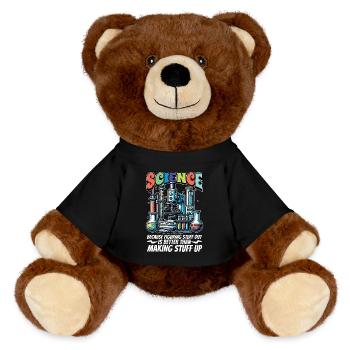 STEM Teacher Science Because Figuring Technology - MiniFeet® RecycelBär® Braun - Schwarz - Vorne